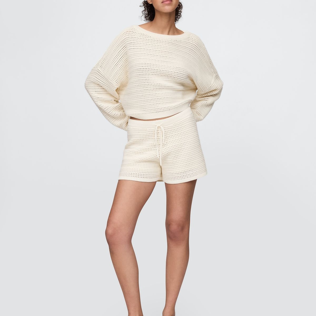 GAP - Short Mujer Crochet Easy Beige Gap