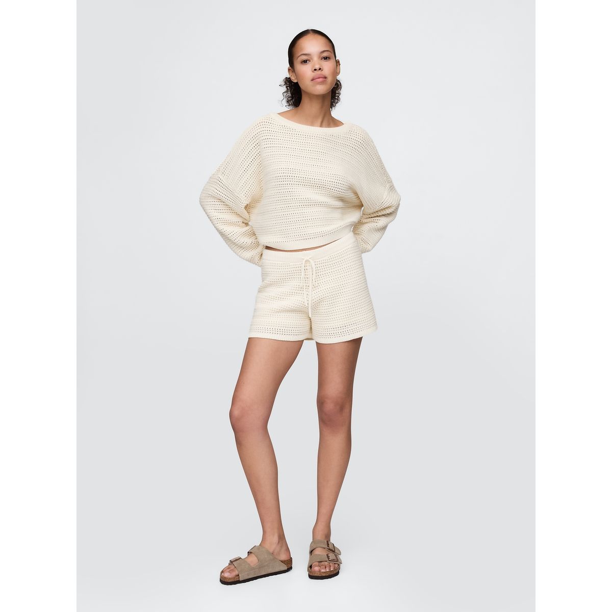 GAP - Short Mujer Crochet Easy Beige Gap