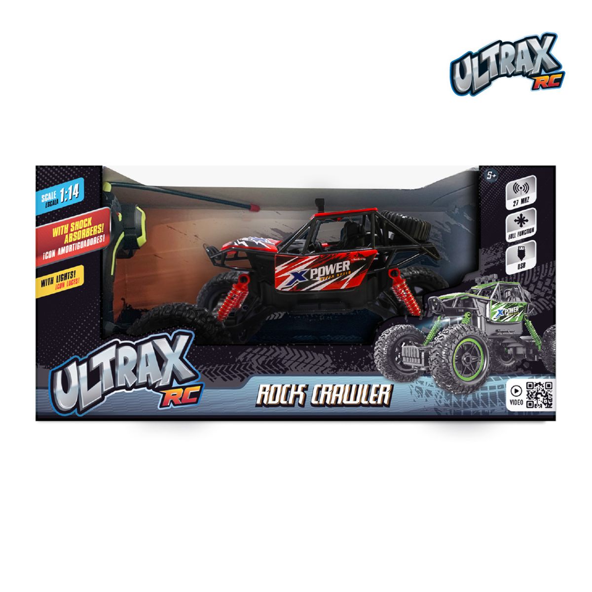 ULTRAX - Juguete Auto a Control Remoto con Batería Recargable 34 cm
