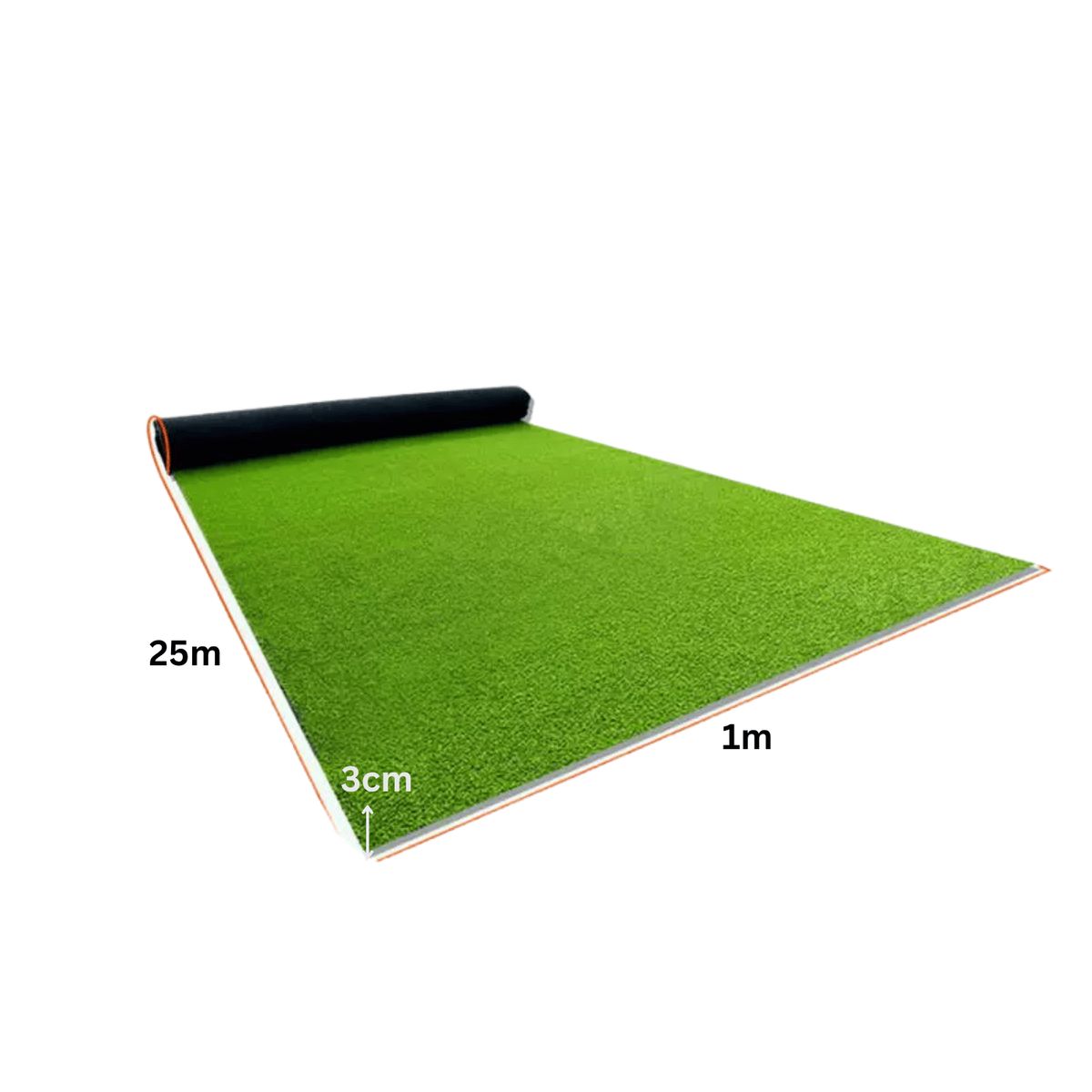 HOMESTAR - Rollo de Pasto Sintético Premium - 1m x 25m x 25mm