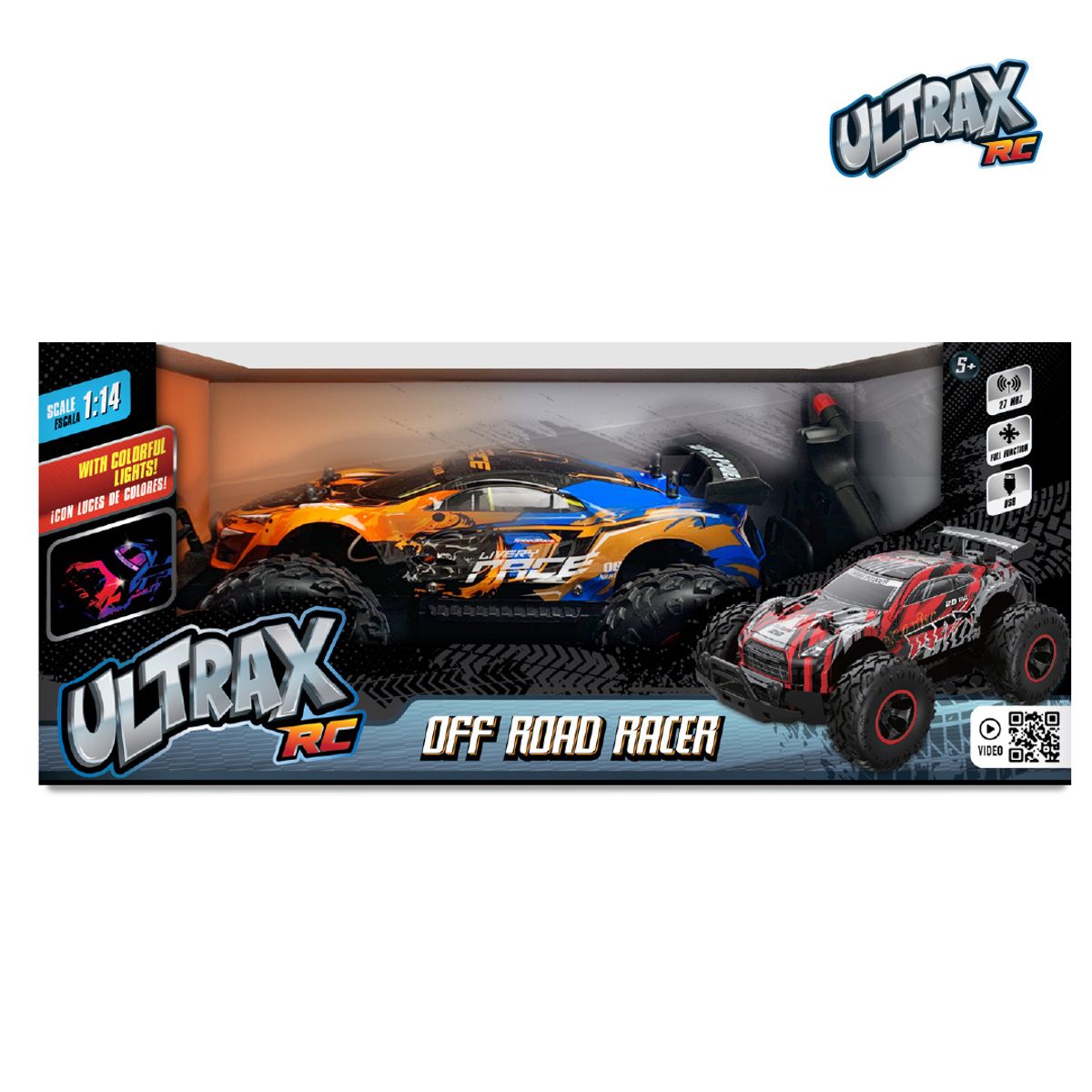 ULTRAX - Juguete Auto a Control Remoto con Batería Recargable 36 cm