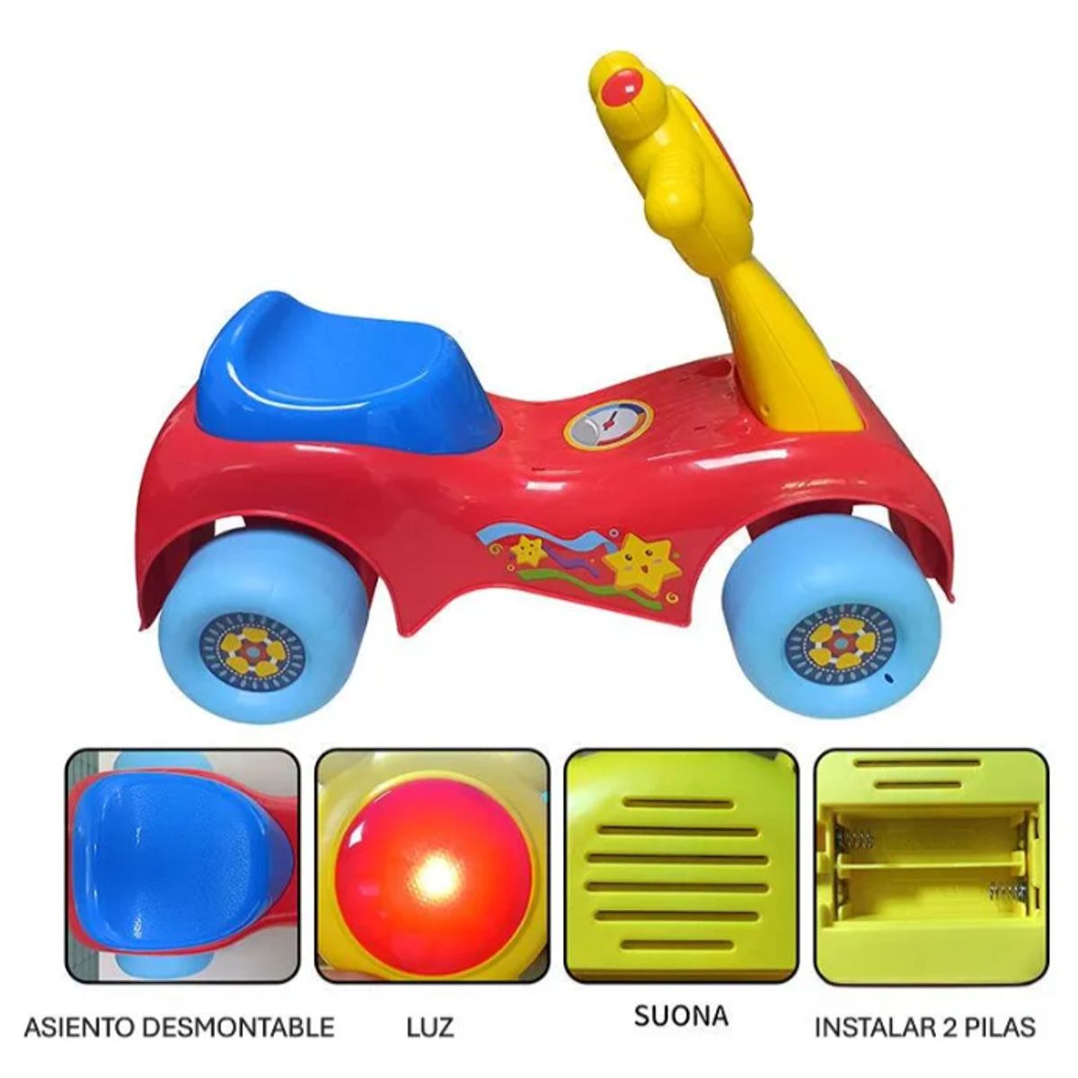 GENERICO - Correpasillos Andador Luces Y Sonidos Color Rojo