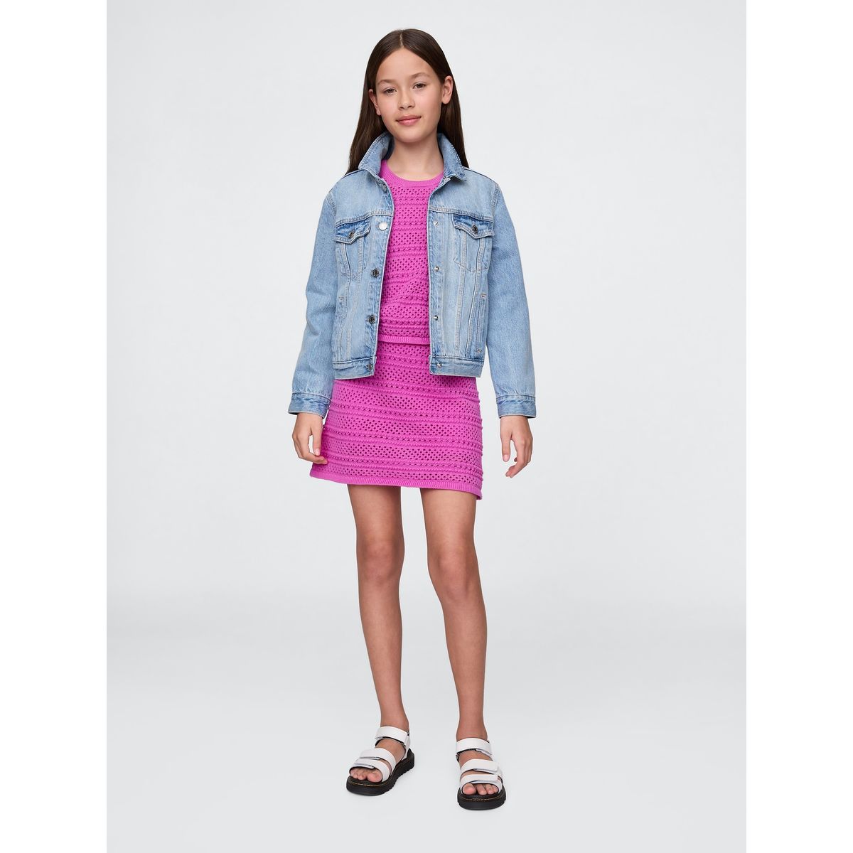 GAP - Falda Short Niña Gap Crochet Morado