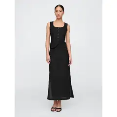 GAP - Falda Mujer Slip Pull-On Negro