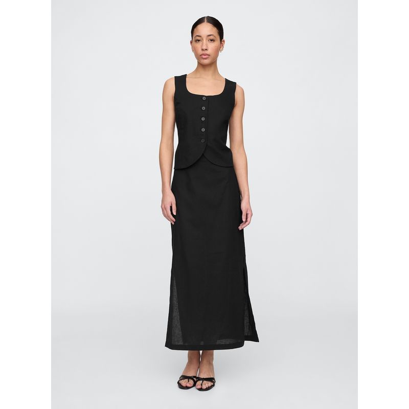 GAP - Falda Mujer Slip Pull-On Negro Gap