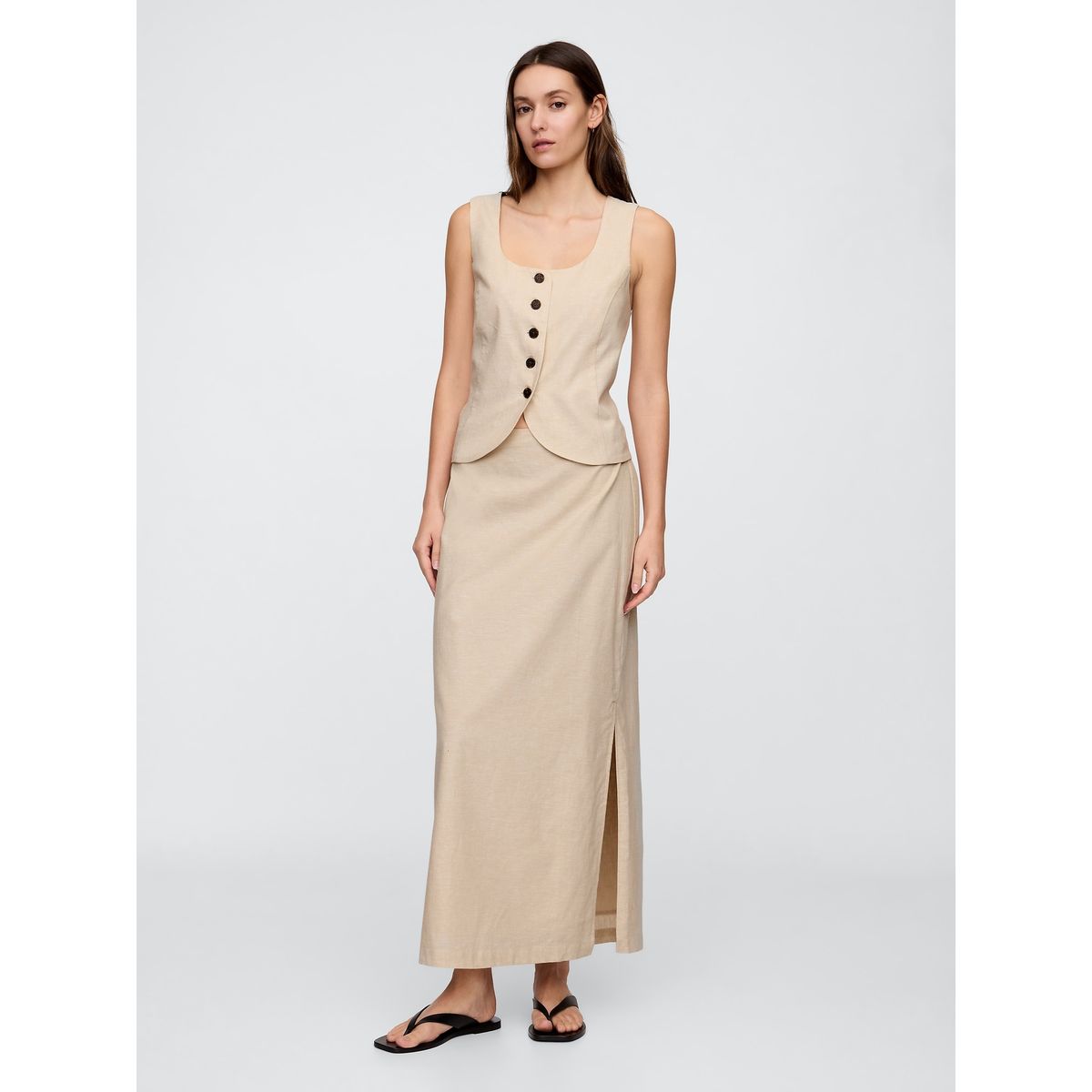 GAP - Falda Mujer Slip Pull-On V25 Beige Gap