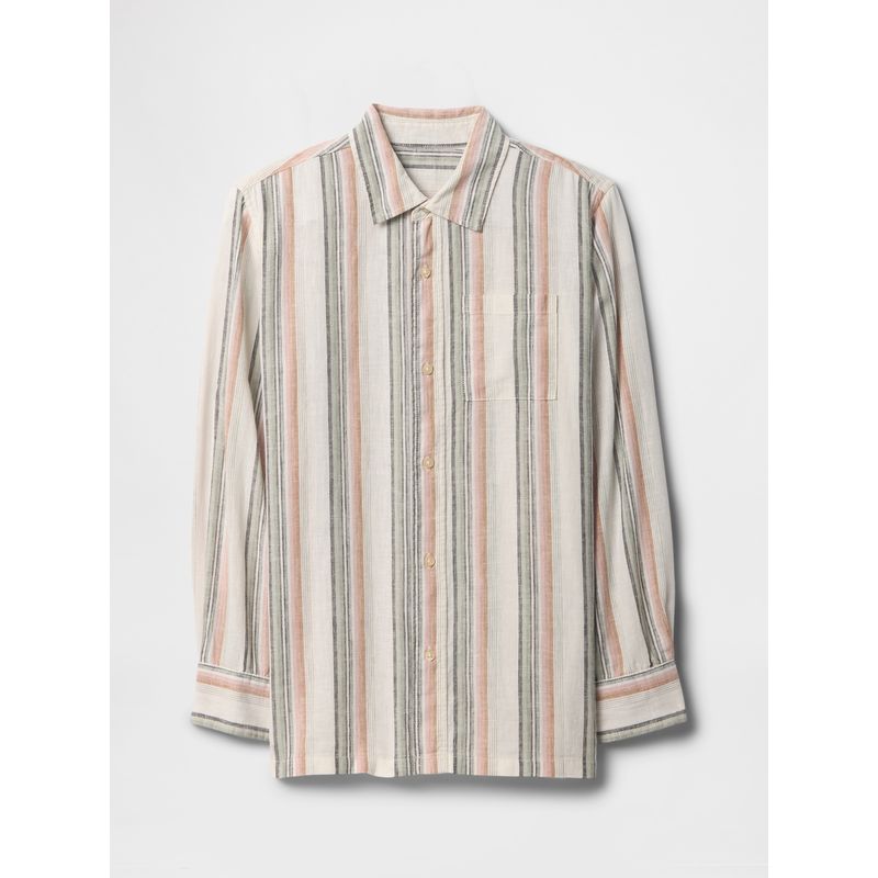 GAP - Camisa Niño Lino Manga Larga Multicolor Gap