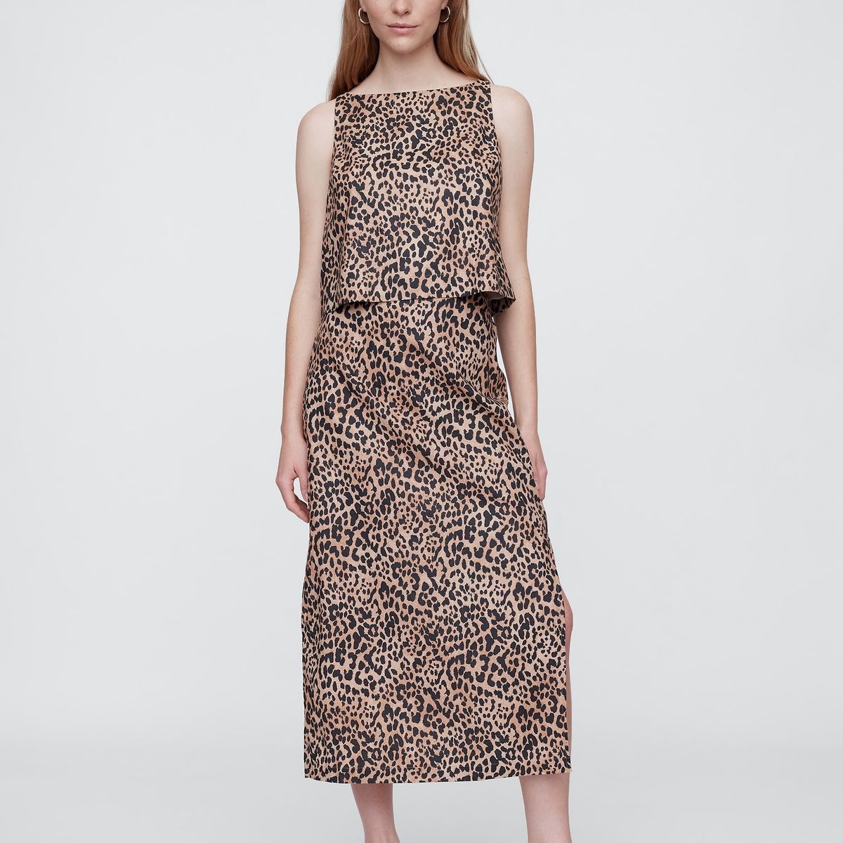 GAP - Falda Mujer Slip Pull-On V25 Print Beige Gap