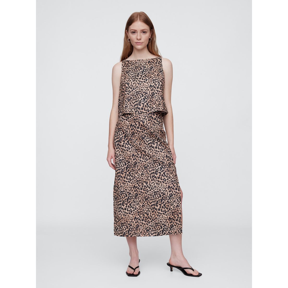 GAP - Falda Mujer Slip Pull-On V25 Print Beige Gap