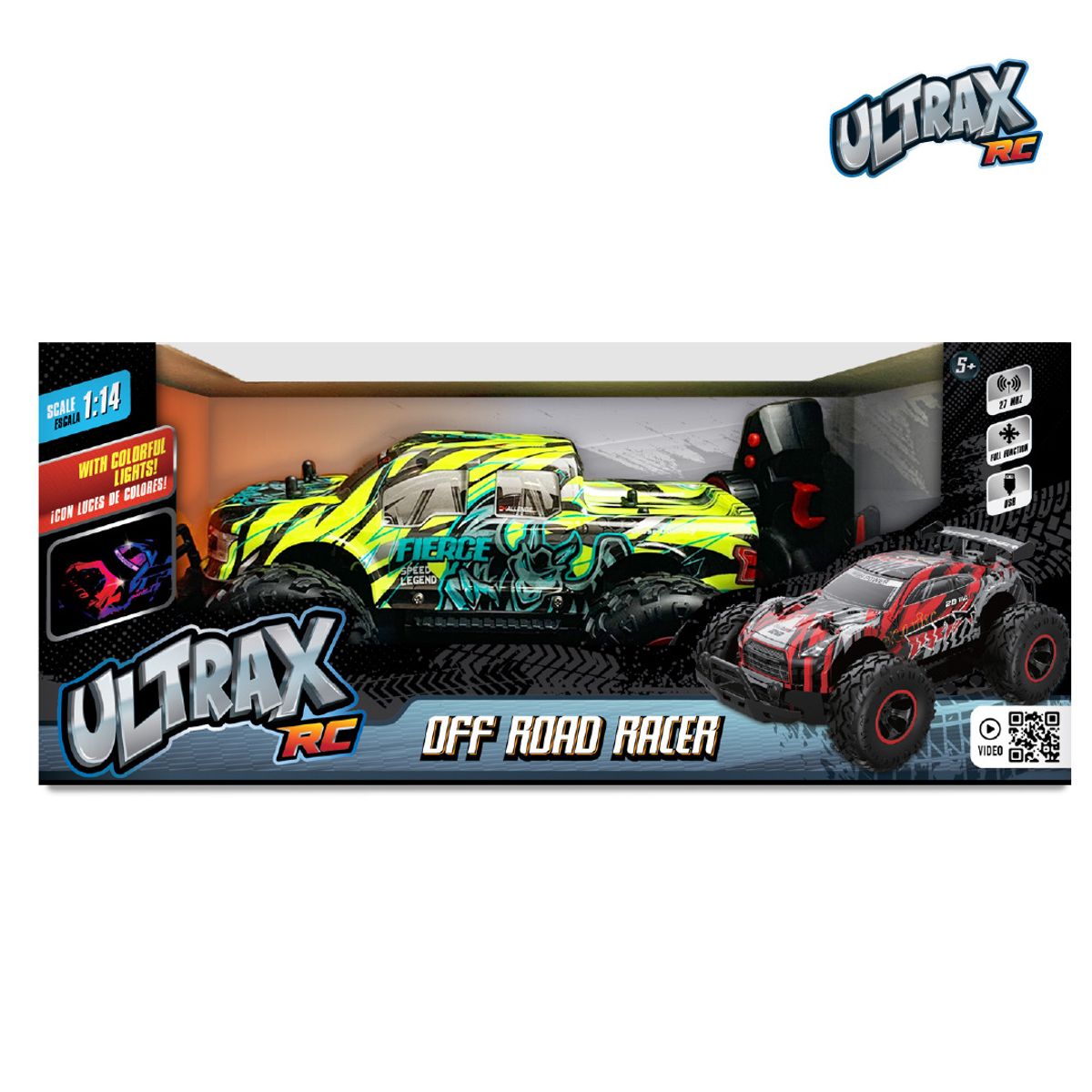 ULTRAX - Juguete Auto a Control Remoto con Batería Recargable 36 cm
