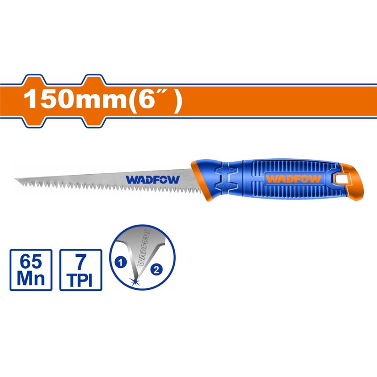 WADFOW - Serrucho Sierr Para Paneles De Yeso 150 Mm 6p Wadfow Whw3g06
