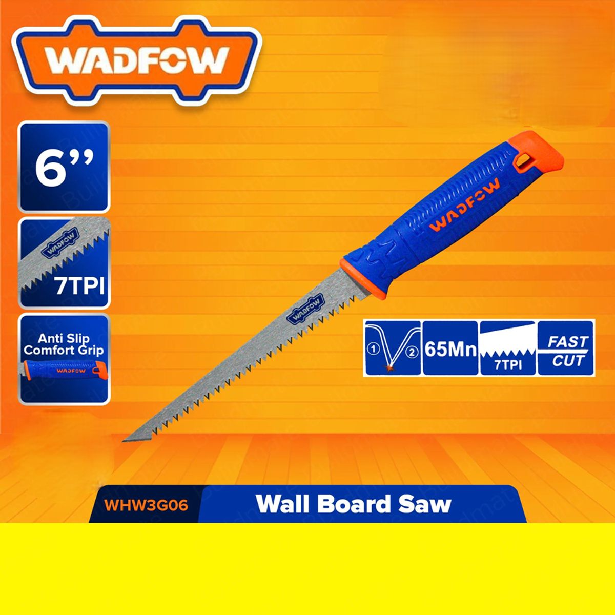 WADFOW - Serrucho Sierr Para Paneles De Yeso 150 Mm 6p Wadfow Whw3g06