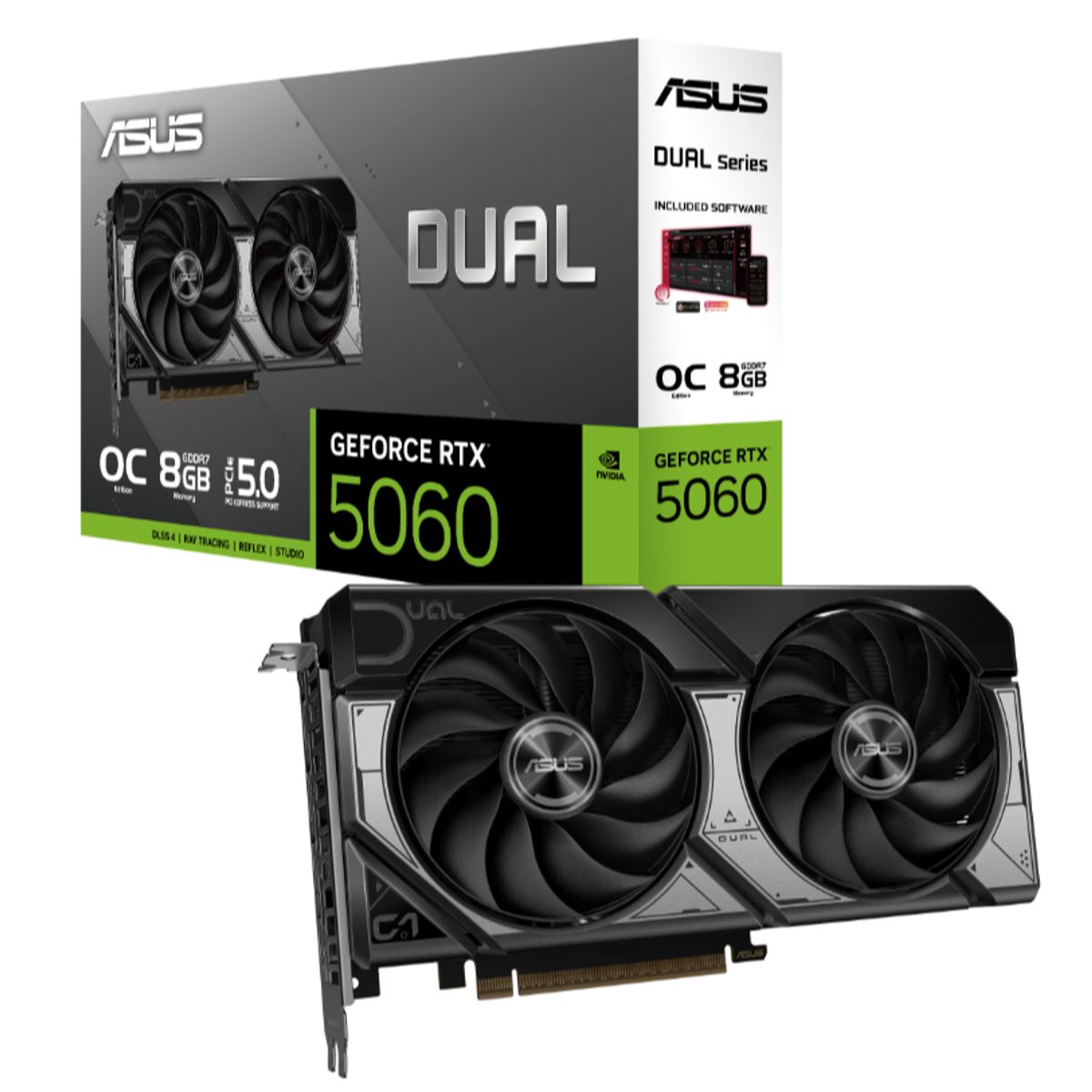 ASUS - Tarjeta de Video  - Asus Dual GeForce RTX 5060 8GB GDDR7 OC Edition