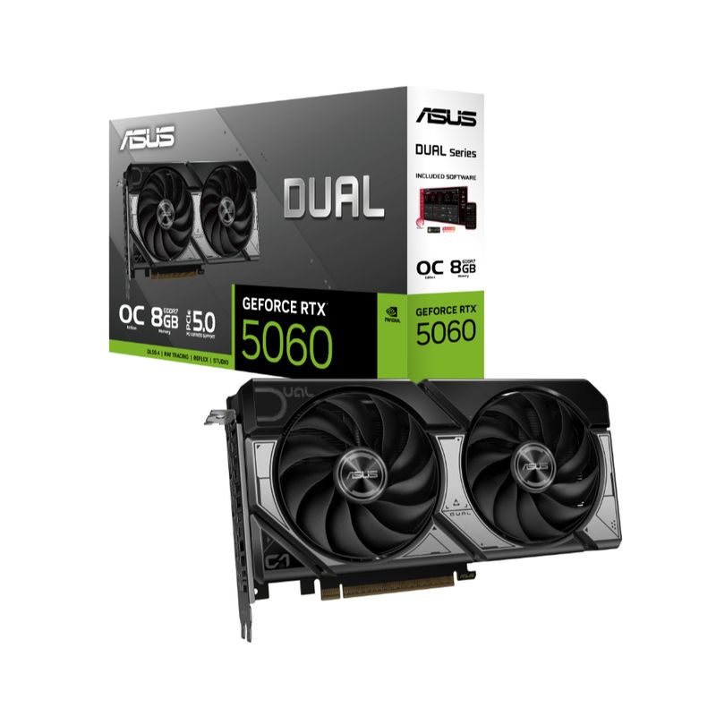 ASUS - Tarjeta de Video  - Asus Dual GeForce RTX 5060 8GB GDDR7 OC Edition