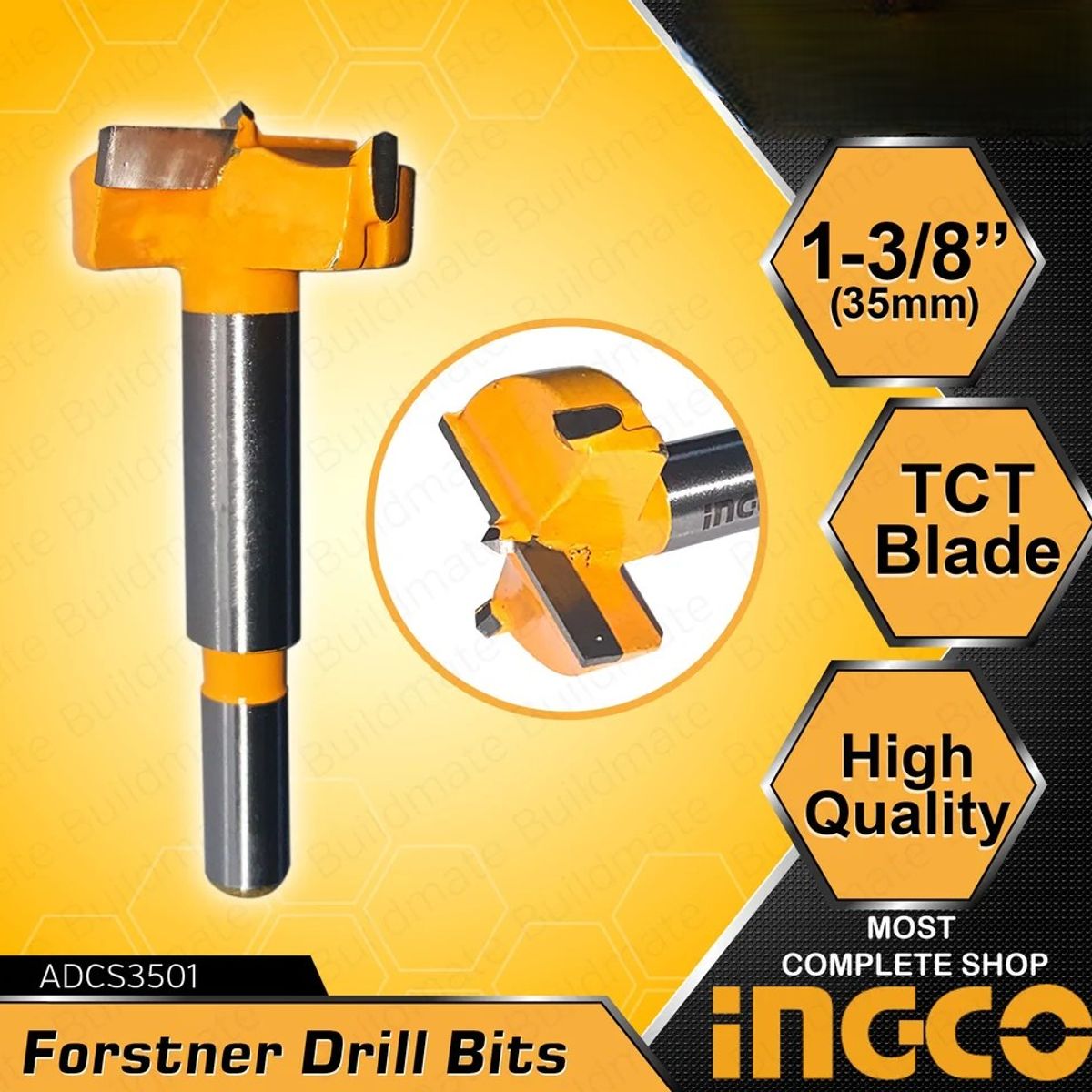 INGCO - Broca Forstner Para Madera 35 Mm Ingco Adcs3501