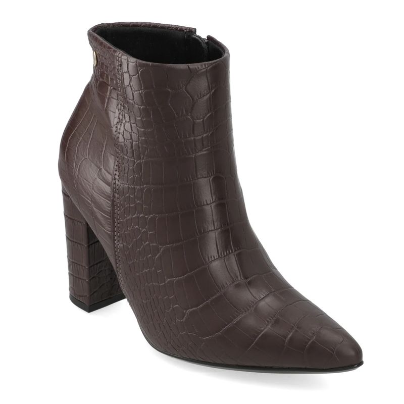 VIZZANO - Botin Croco Taco Ancho 10 cm Cafe Vizzano