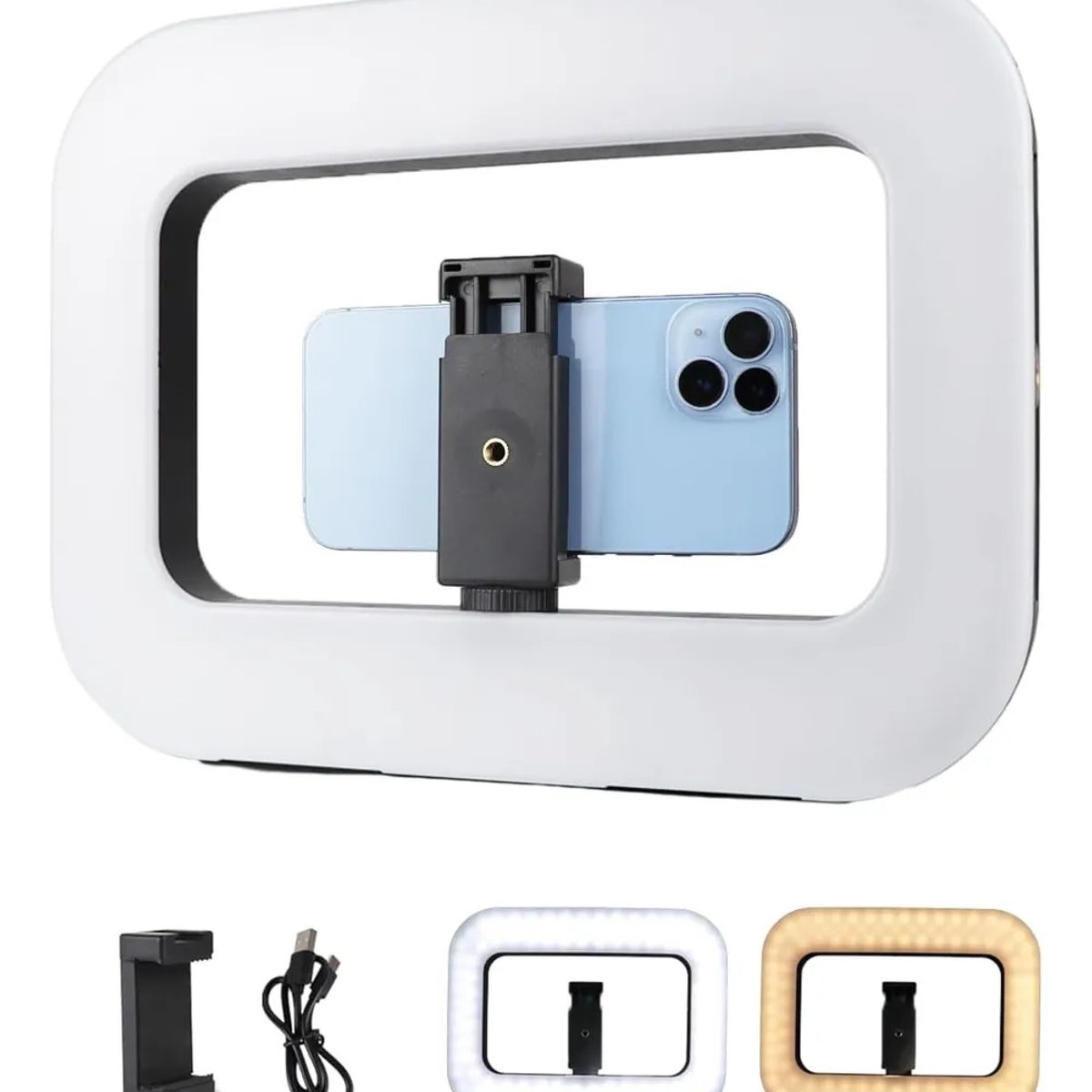 COMPUTECH - Rig Estabilizador Aro De Luz Led Soporte Celular Grabación