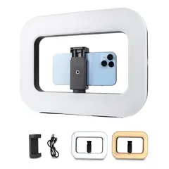 COMPUTECH - Rig Estabilizador Aro De Luz Led Soporte Celular Grabación