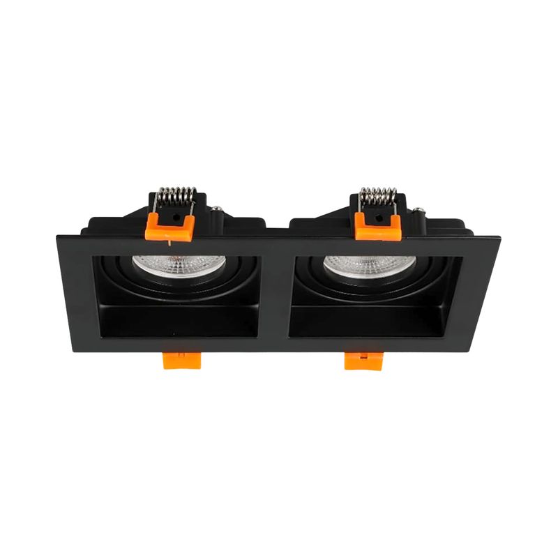 TECHNOLAMP - Foco Embutido Puzzle Technolamp Doble Gu10 Evo G2 Negro
