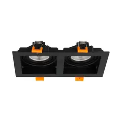 TECHNOLAMP - Foco Embutido Puzzle Doble Gu10 Evo G2 Negro