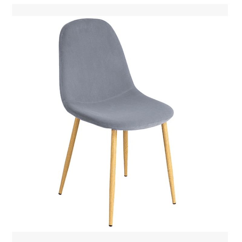 GENERICO - Silla de Comedor Trendy Terciopelo Gris