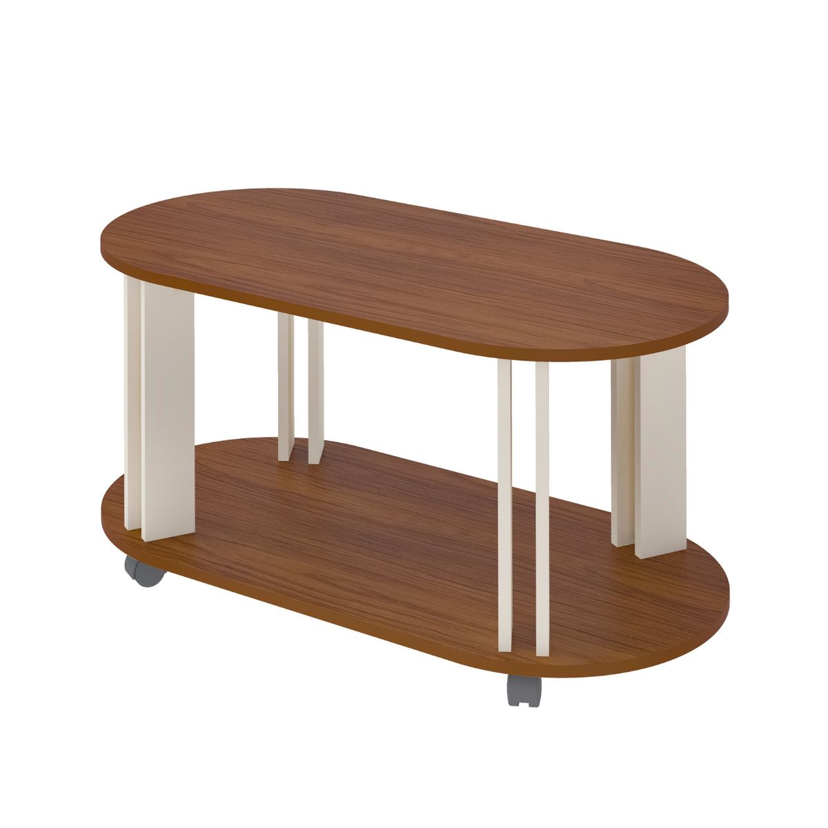 EXIT - Mesa de Centro Ovalada 91x44x45 cm Marrón Beige - Mundi