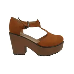 HERIEL - Zapato Camel Plataforma