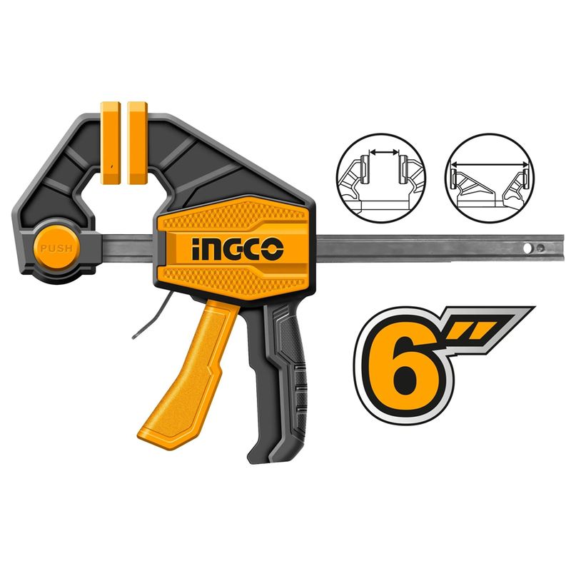 INGCO - Prensa Sargento Rapida Industrial Ingco 63x150 Mm Hqbc01601