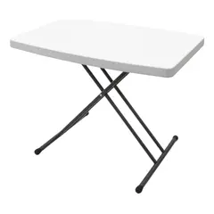 GENERICO - Mesa Multifuncional Plegable 76 X 50 Altura Ajustable Blanca