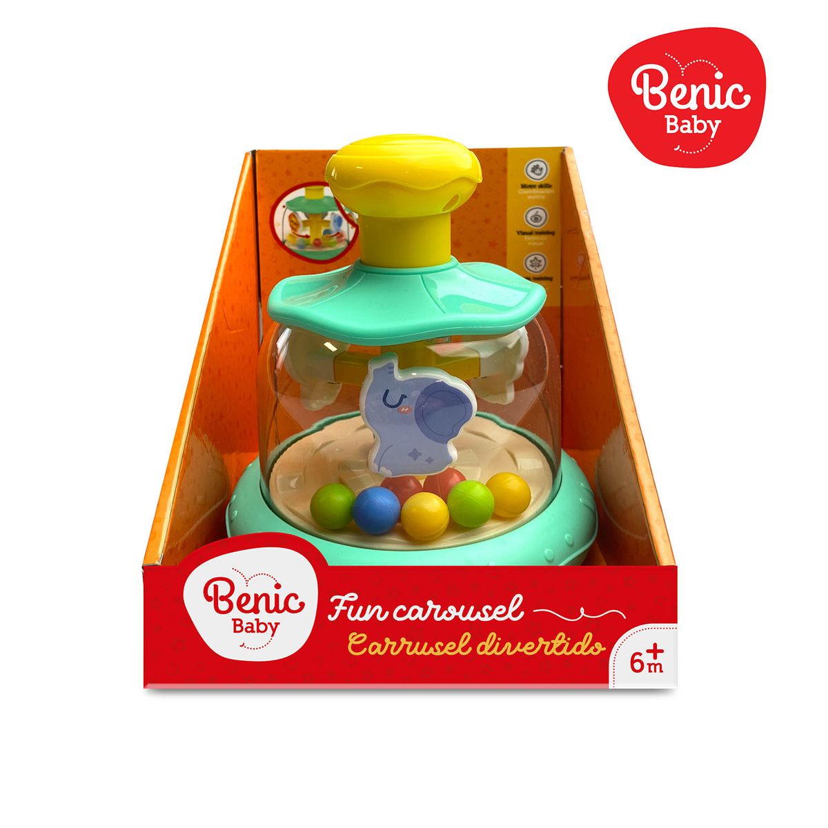 BENIC BABY - Juguete Carrusel Interactivo con Sonidos y Movimiento Bebé