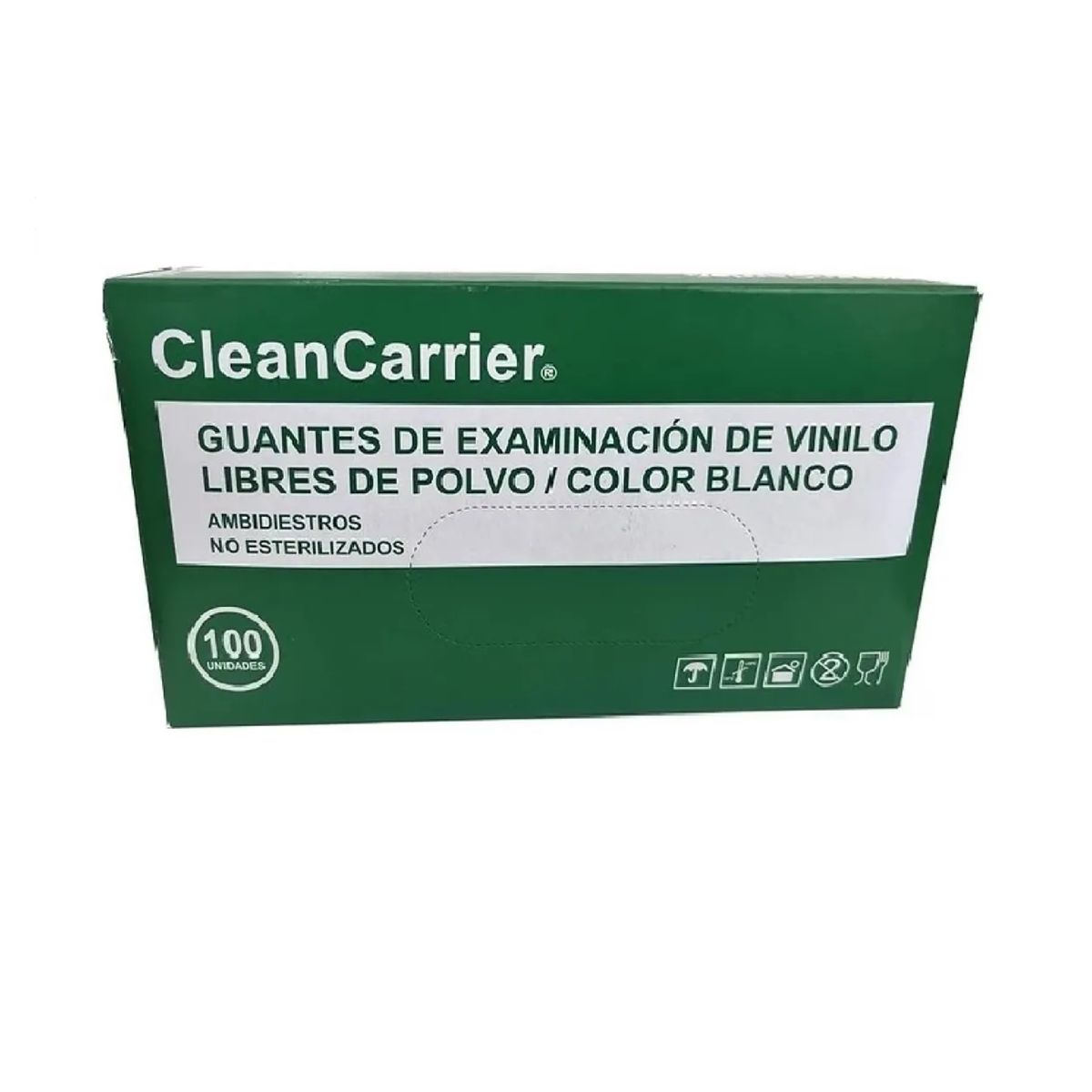 CLEANCARRIER - Guantes Vinilo Transparente Talla M Cleancarrier Pack X1000