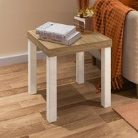 Mesa Lateral 45x45x45 cm Marrón Beige - Up