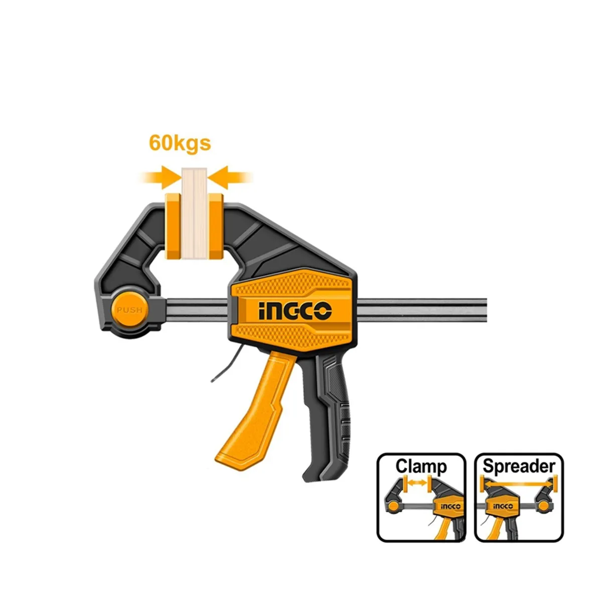 INGCO - Prensa Sargento Rapida Industrial 80x600mm Ingco Hqbc24802