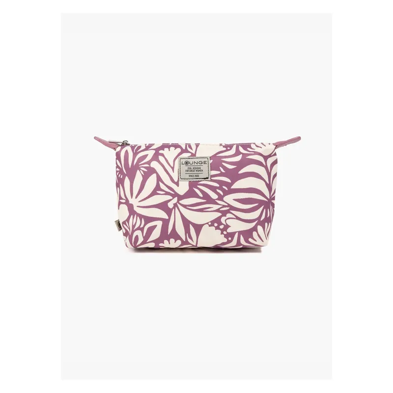 LOUNGE - Estuche Mujer Canvas Estampado Rosado