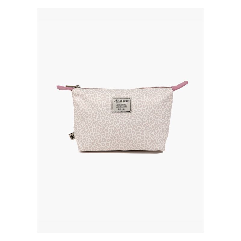 LOUNGE - Estuche Mujer Canvas Estampado Beige
