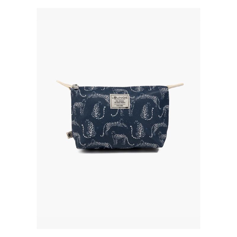 LOUNGE - Estuche Mujer Canvas Estampado Azul