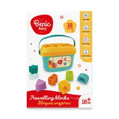 BENIC BABY - Bloques Móviles Apilables con 16 Piezas para Construir