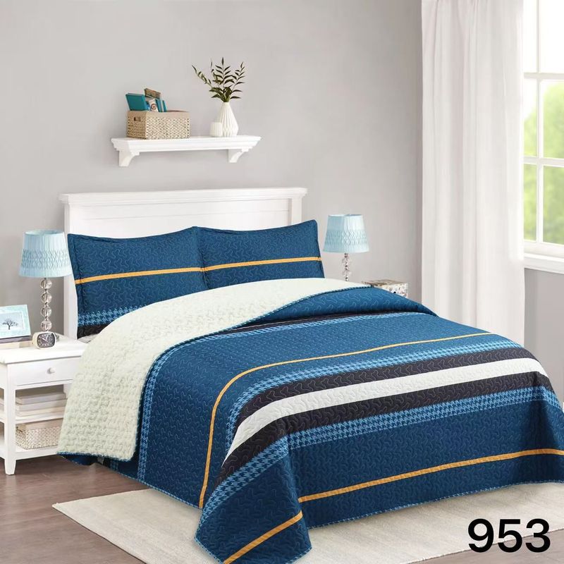 GENERICO - Cubrecama Sherpa 2 Plazas - Azul Suecia M953