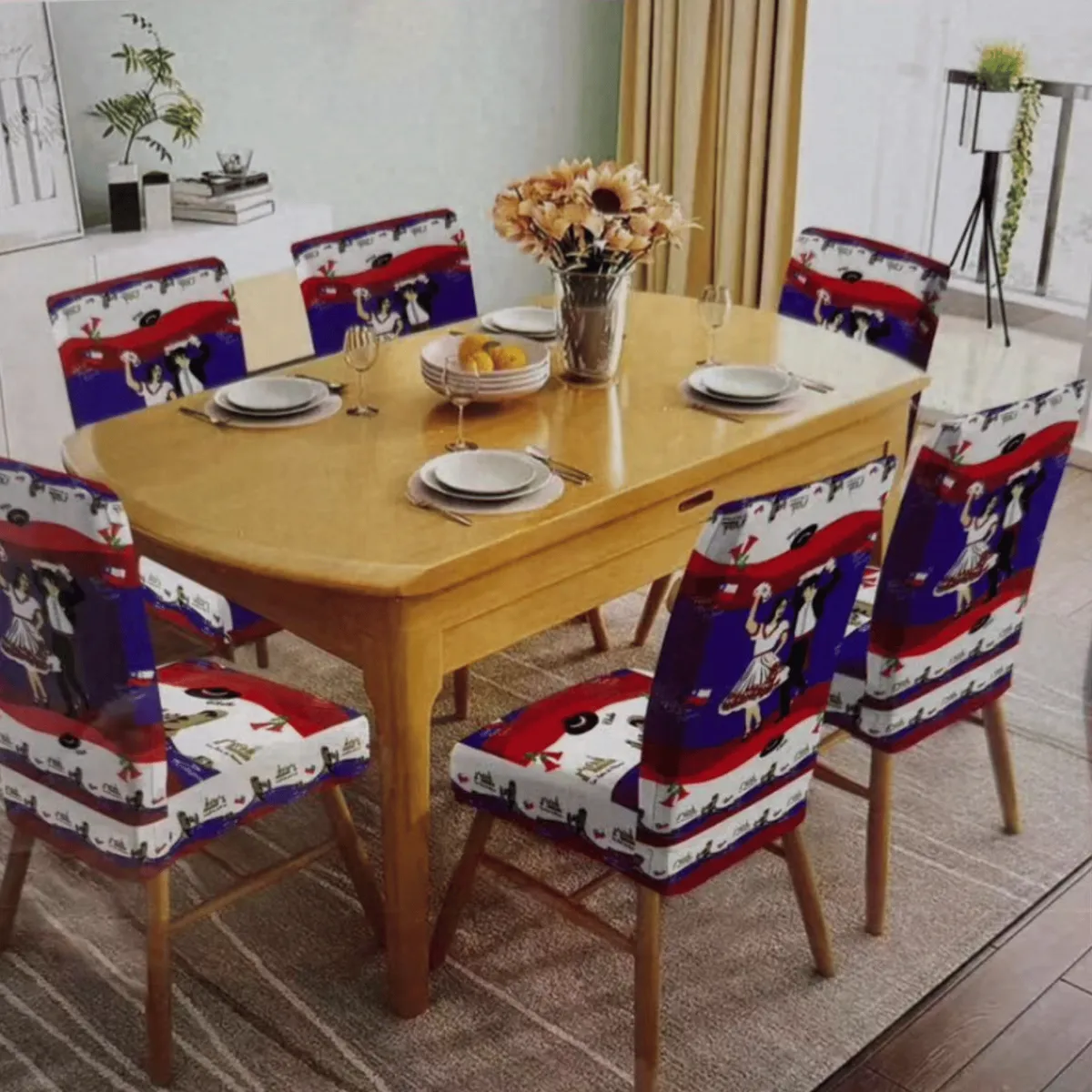 HOMESTAR - Pack 6 Fundas Elásticas para Sillas