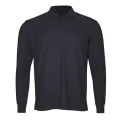 ANDESLAND OUTDOOR APPAREL - Polera Algodón Pique Manga Larga Velox Azul Hombre
