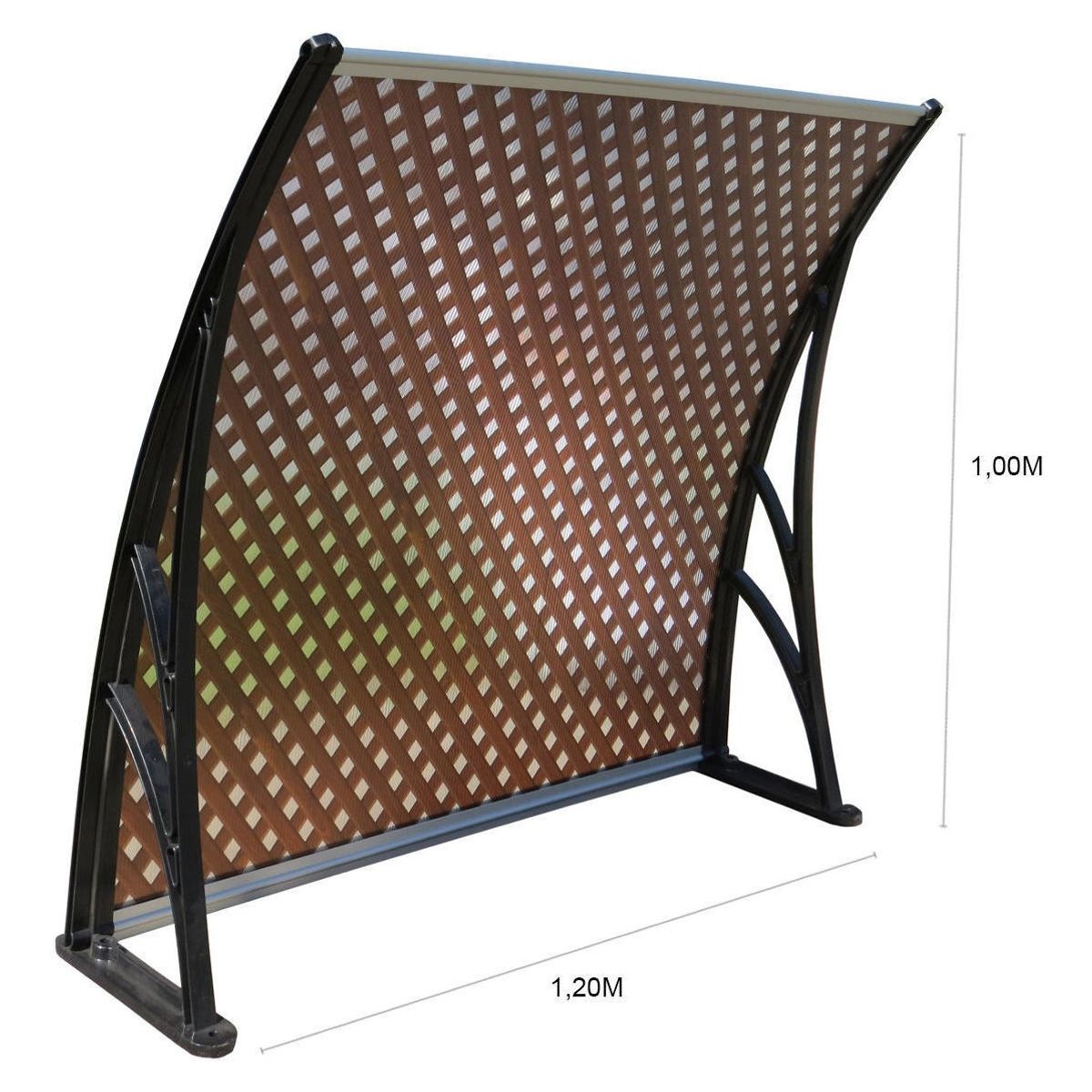 DVP - Alero Policarbonato Curvo Negro Treillage De 1,0x1,2 Mts