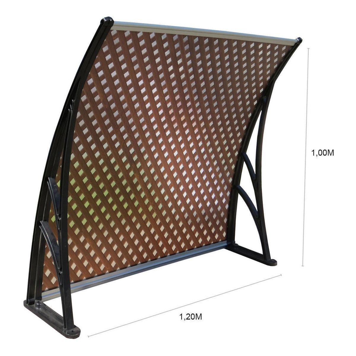 DVP - Alero Policarbonato Curvo Negro Treillage De 1,0x1,2 Mts