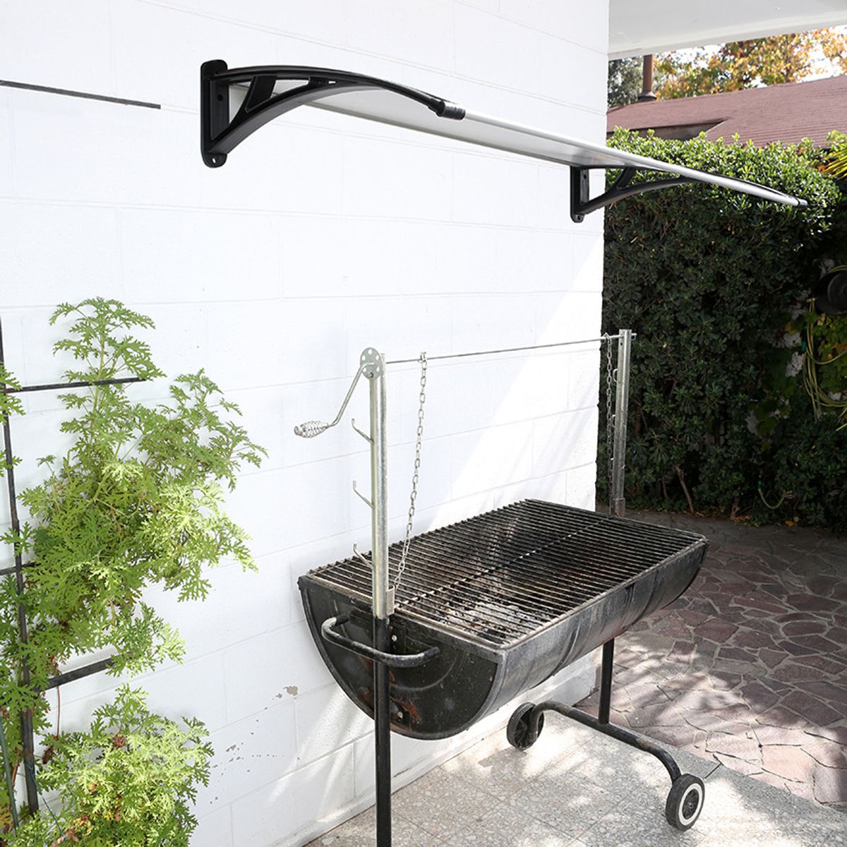 DVP - Alero Policarbonato Curvo Negro Treillage De 1,0x1,2 Mts