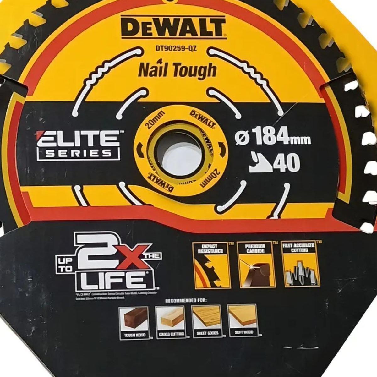DEWALT - Disco Elite Sierra Circular Saw Blade 7-1/4 40D Dewalt DT90259