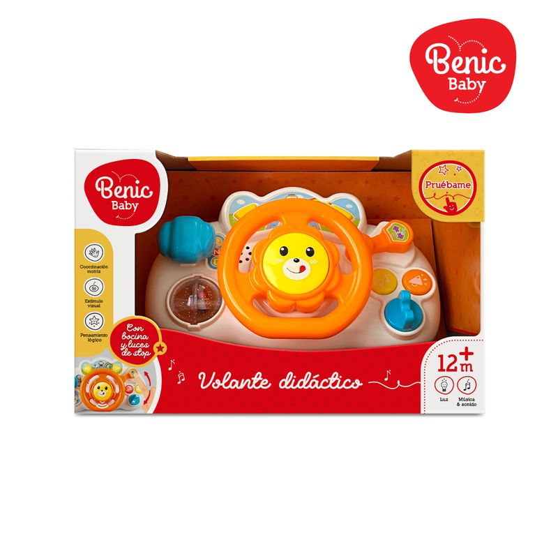 BENIC BABY - Volante Educativo con Sonidos y Luces Interactivas