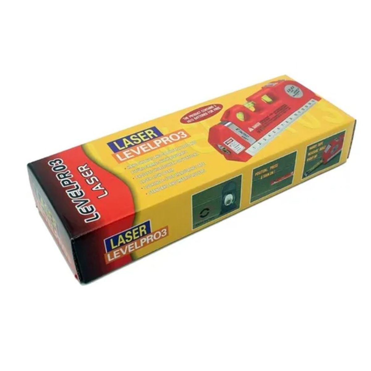 Nivelador Cinta Métrica Laser 4 En 1 Medidor Herramienta Rojo, marca GENERICO - Foto 2