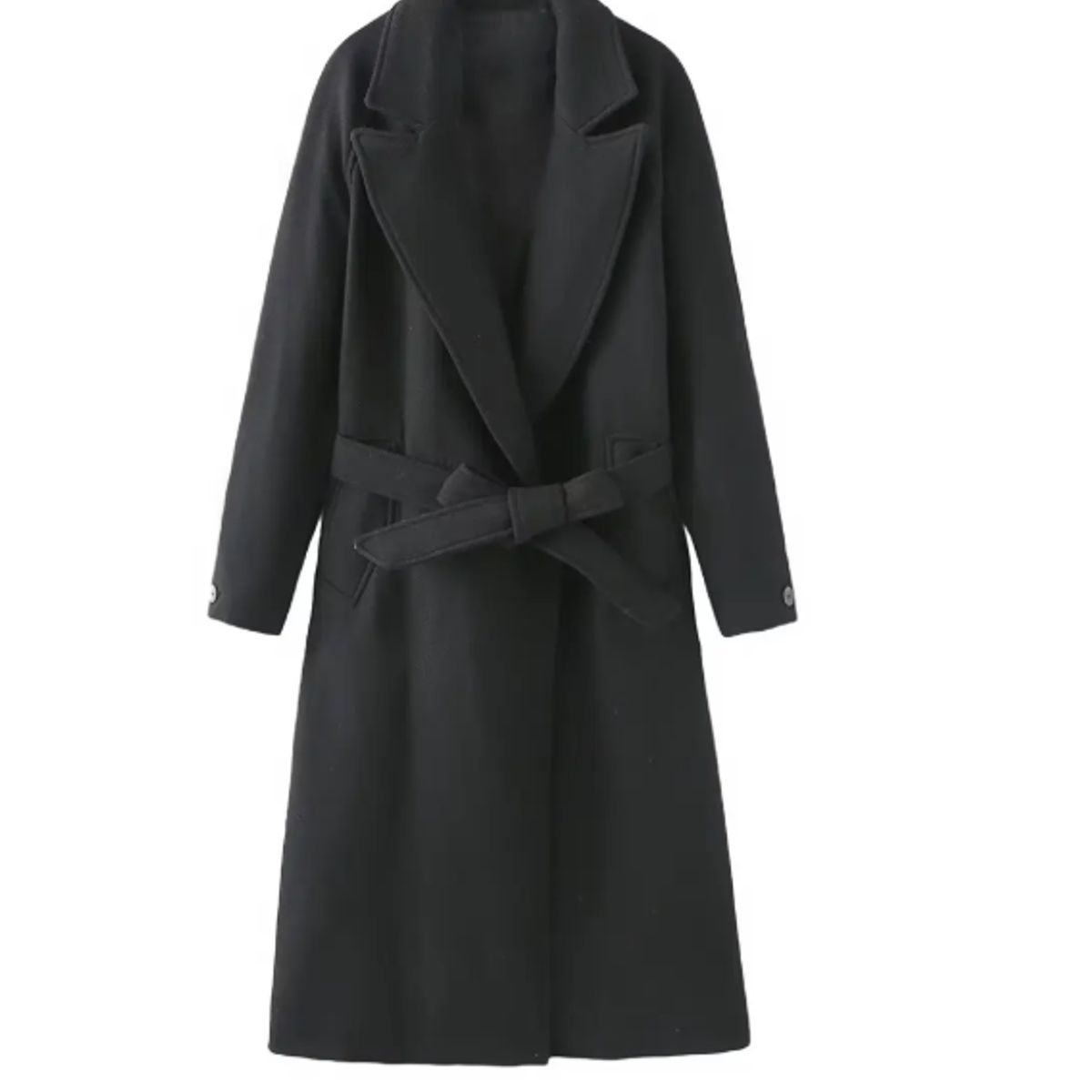 VELVET - Abrigo Largo Milano Negro