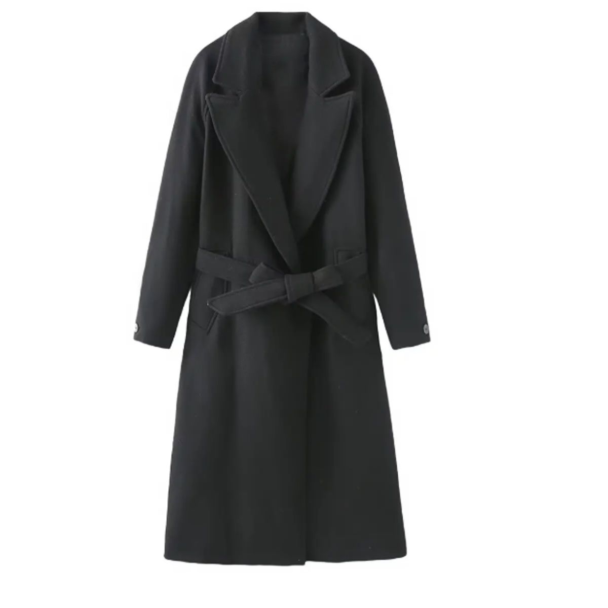 VELVET - Abrigo Largo Milano Negro