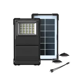 GENERICO - Kit Solar Portátil con Panel Solar Iluminación LED y Cargador USB