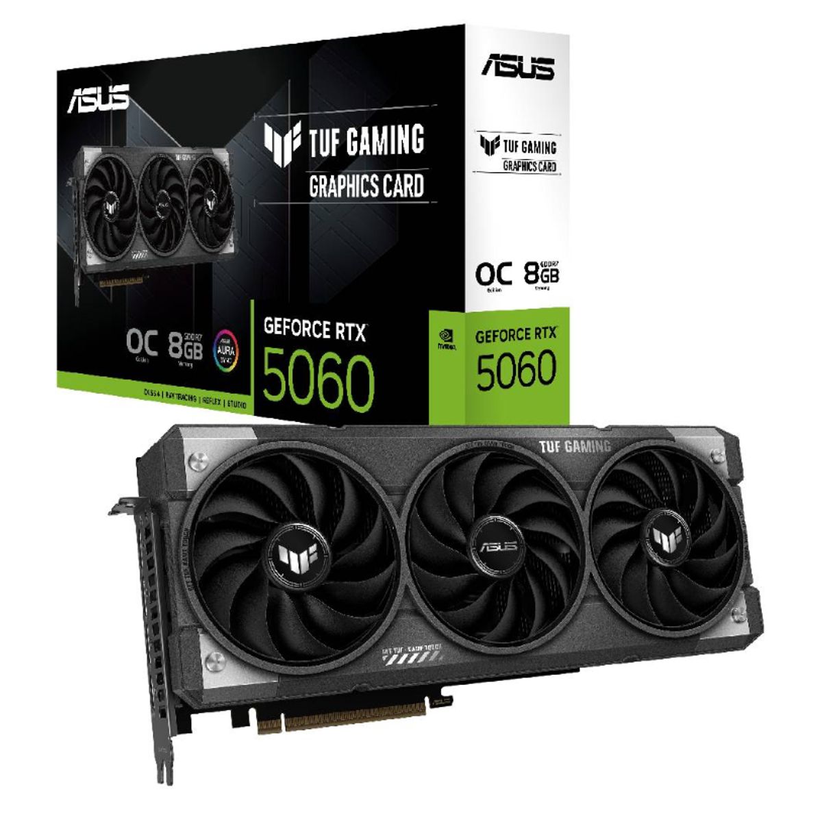 ASUS - Tarjeta de Video - ASUS TUF-RTX5060-O8G-GAMING - 8 GB GDRR7 (128 bits)